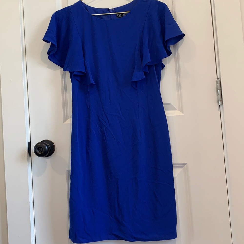 Jessica Howard Royal Blue Butterfly Sleeve Dress